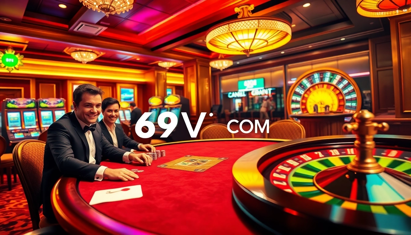 Experience the thrill of gaming at 69VN COM with vibrant casino visuals and engaging players.