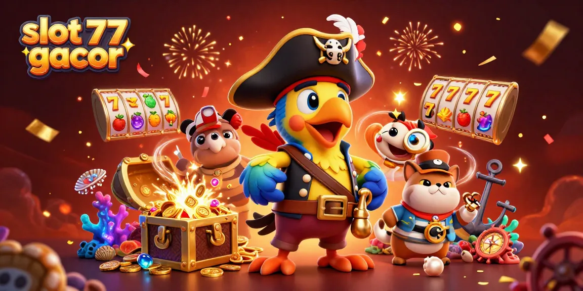 Experience the thrill of slot 777 gacor with pirate characters and vibrant casino elements.