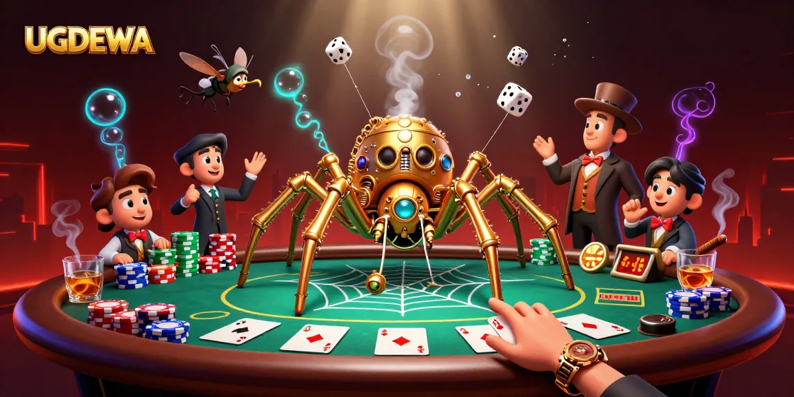Experience thrilling gameplay at UGDEWA with a vibrant steampunk-themed casino illustration.