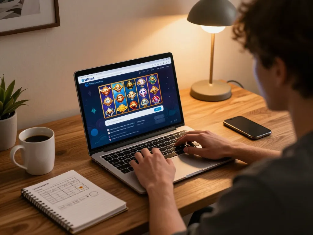Engaging in 88Pulsa login for exciting online gaming experience at home.