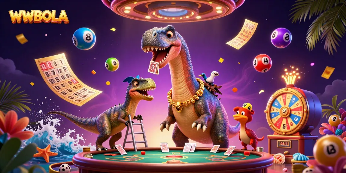 Menangkan jackpot di WWBOLA dengan ilustrasi brontosaurus di kasino!