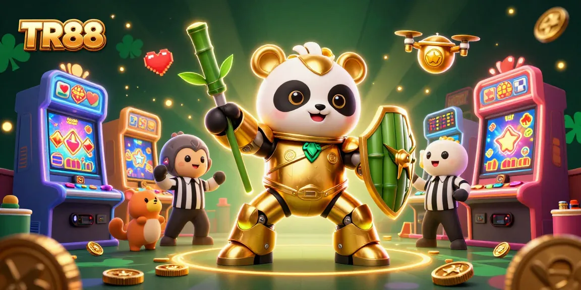 Engage with your luck at the TR88 casino, featuring vibrant slot machines and dynamic characters!