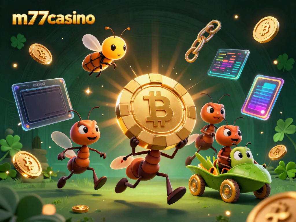Geng semut 3D mencuri chip poker emas besar di terowongan untuk m77casino