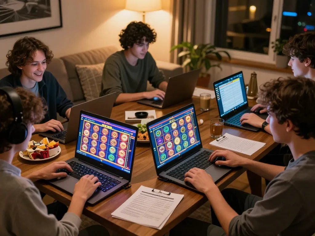 LGODEWA players enjoying online slots at home demonstrate engaging and responsible gaming practice