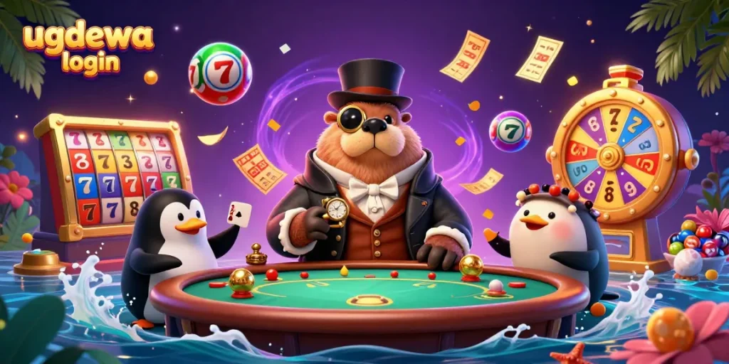 Experience the excitement of ugdewa login at a vibrant underwater casino with playful characters.
