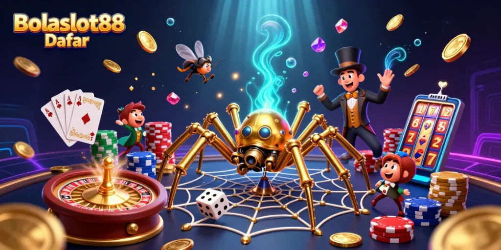 Bolaslot88 Daftar promises thrilling gaming experiences with intricate steampunk designs and dynamic casino elements.