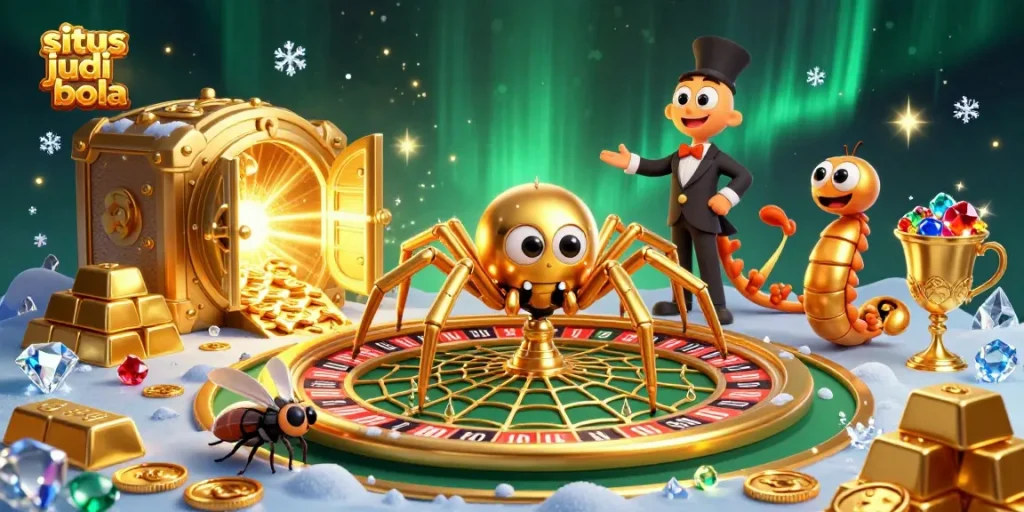 Place bets at situs judi bola while enjoying a vibrant casino atmosphere with golden treasures.